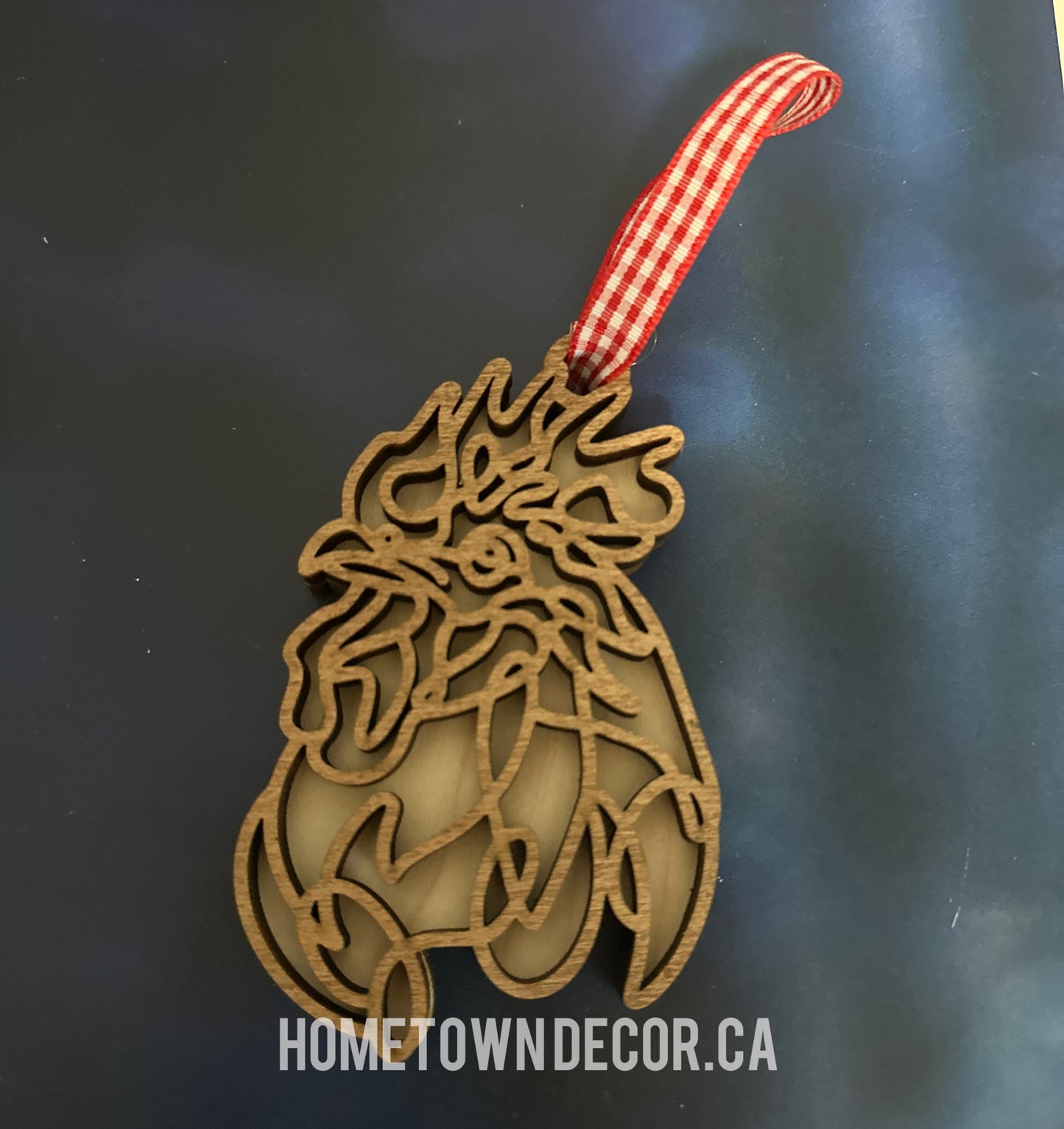Farm Animal two layer ornaments or decor