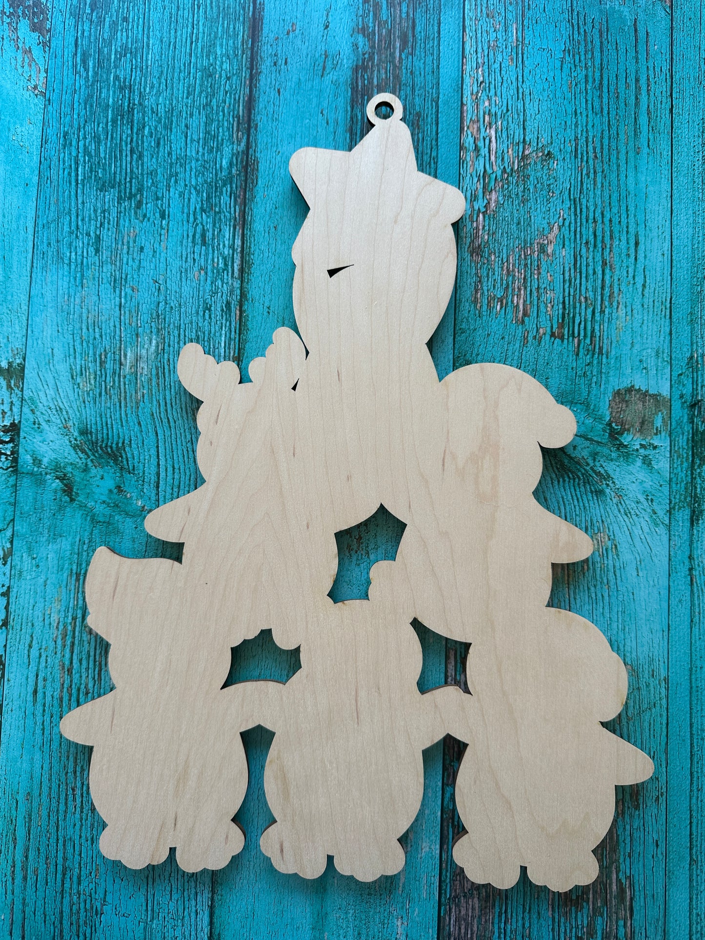 Penguin Christmas hanging sign