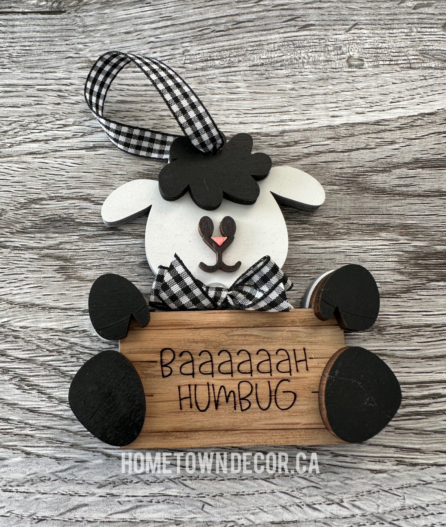 Baaaaaah Humbug adorable sheep ornament