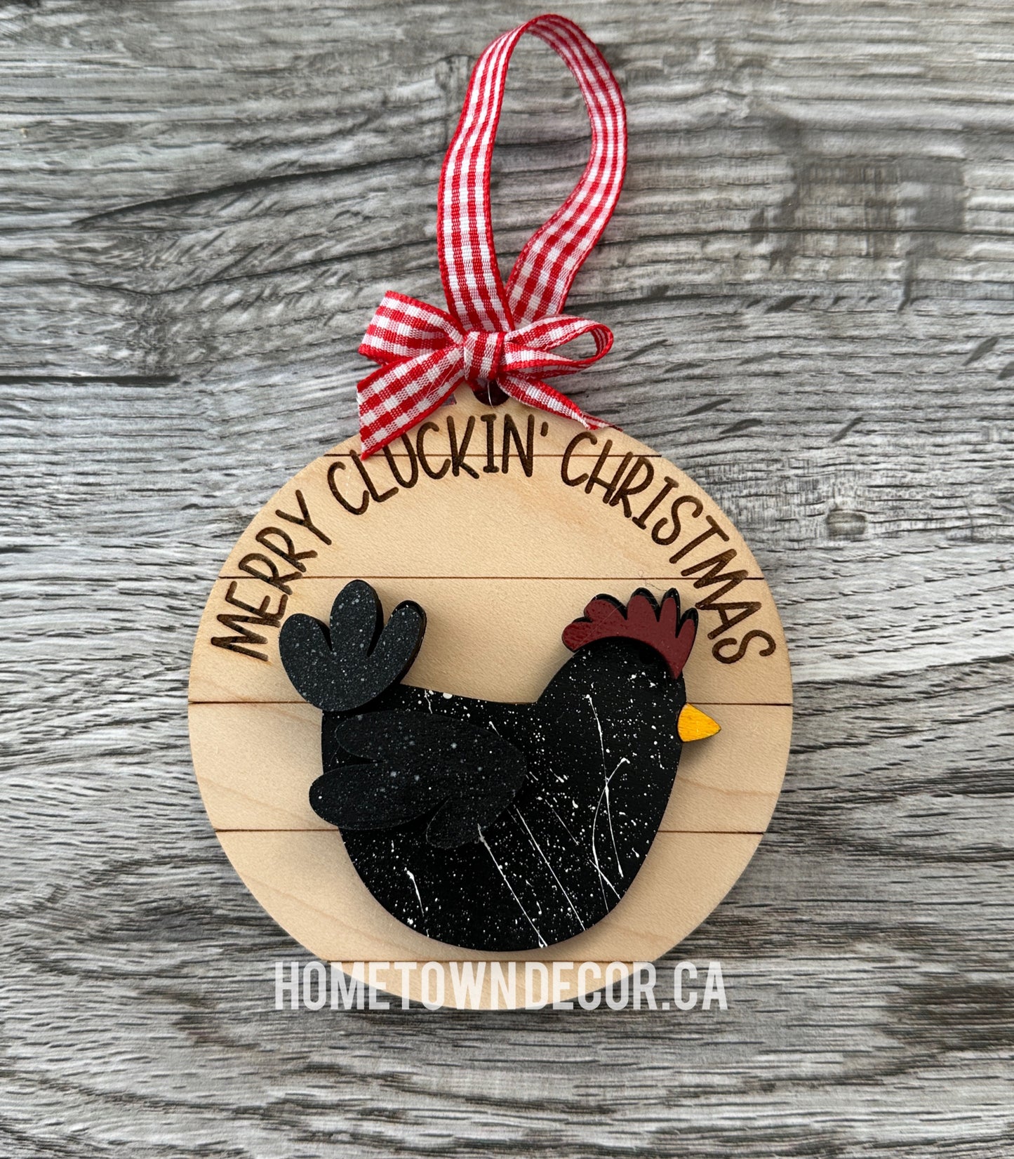 Farm Chicken Christmas ornament