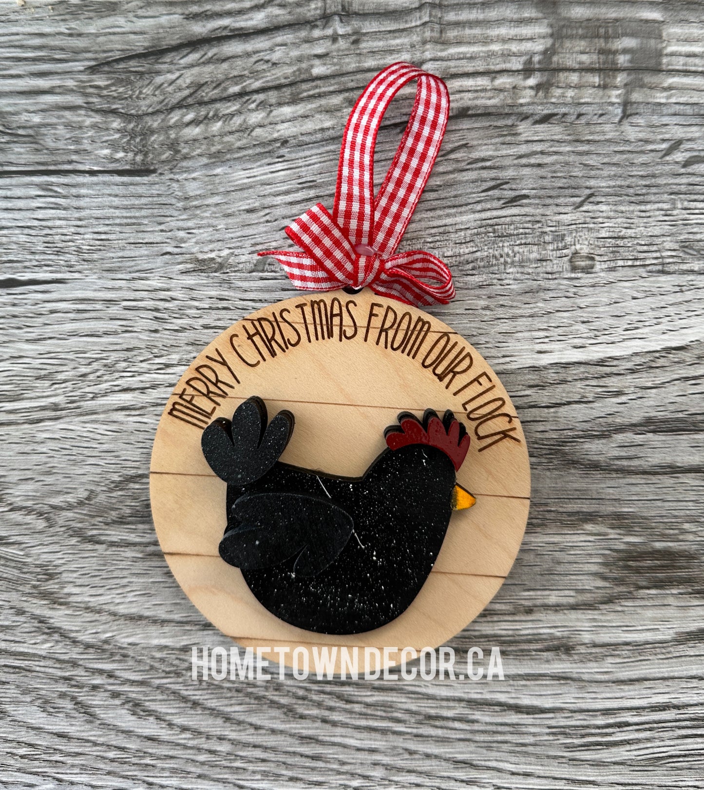 Farm Chicken Christmas ornament