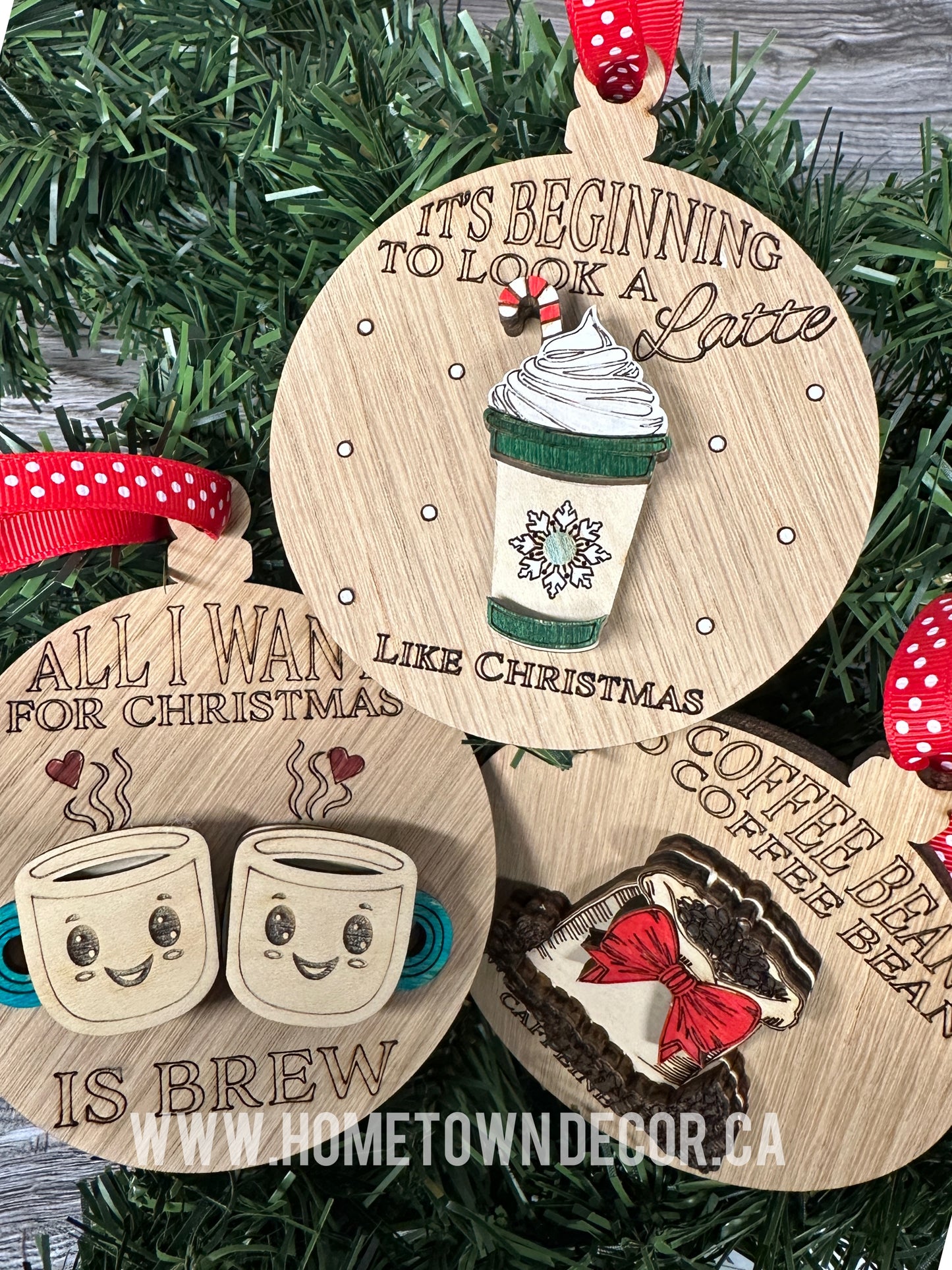 Coffee Lovers Christmas Funny ornament