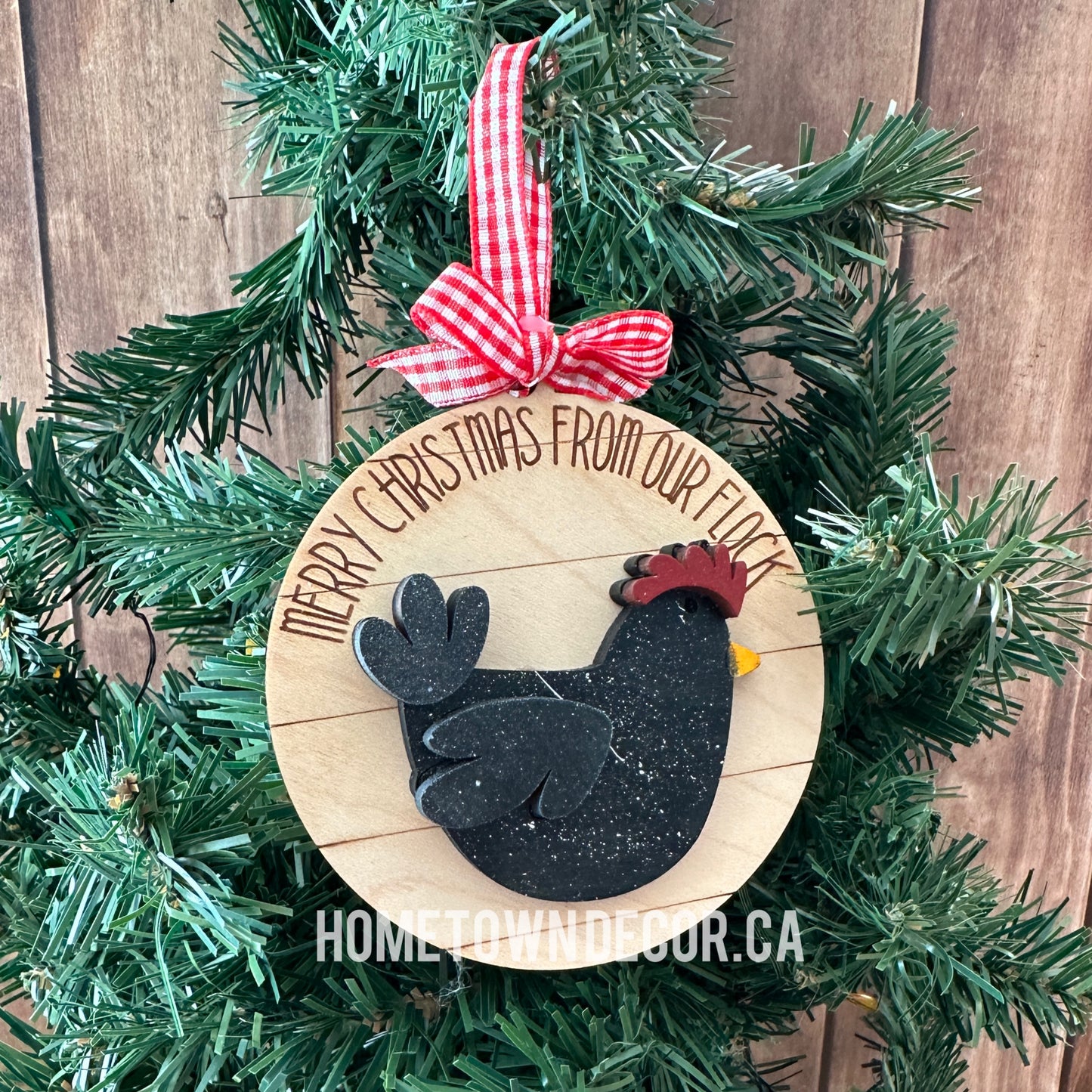 Farm Chicken Christmas ornament