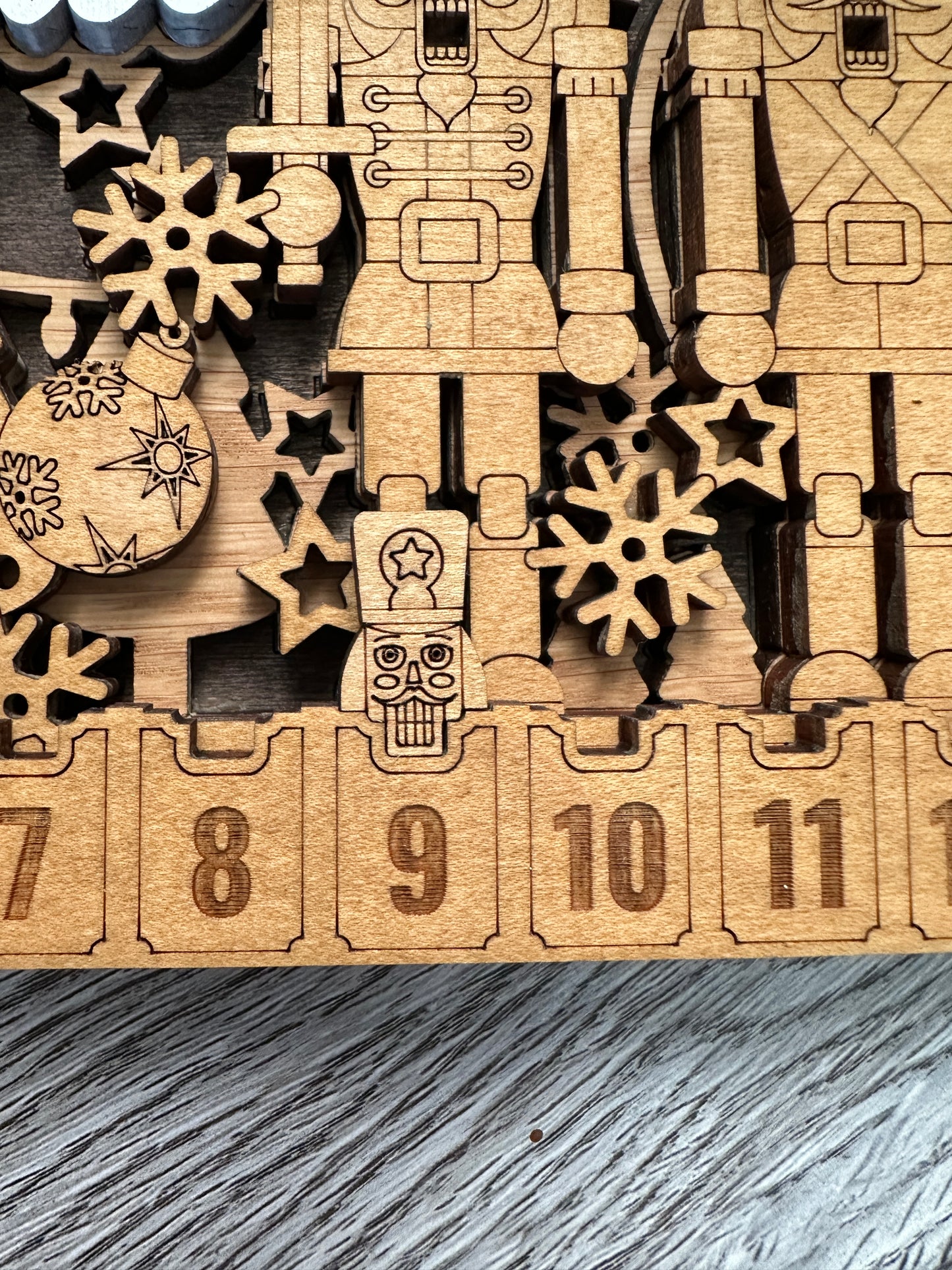 Christmas wooden countdown Calendars nutcracker