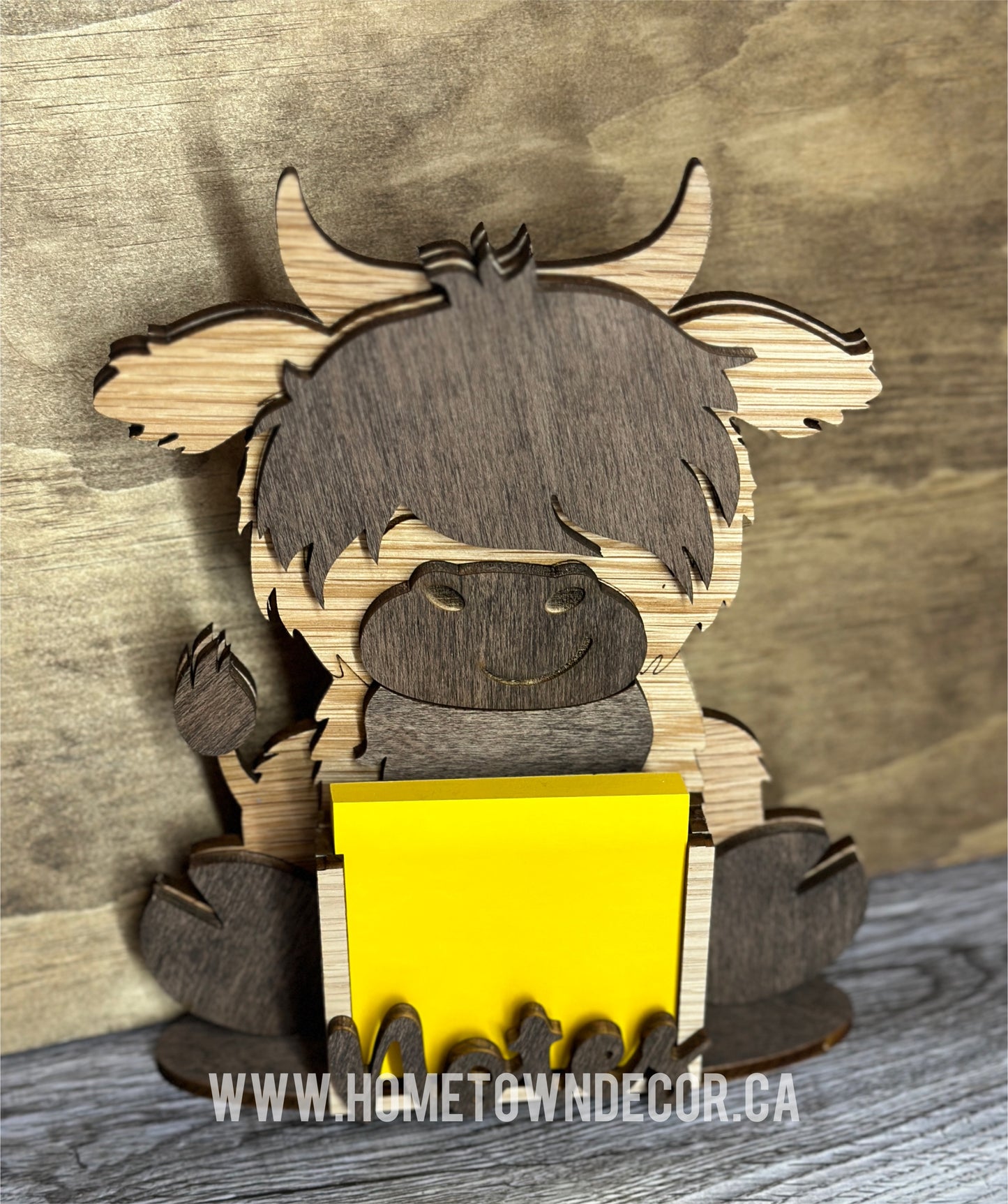 Highland Cow Note Holder