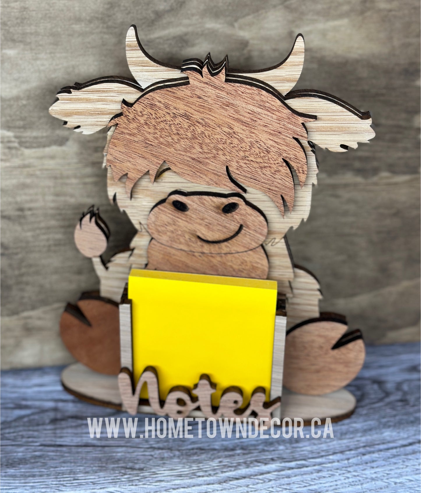 Highland Cow Note Holder