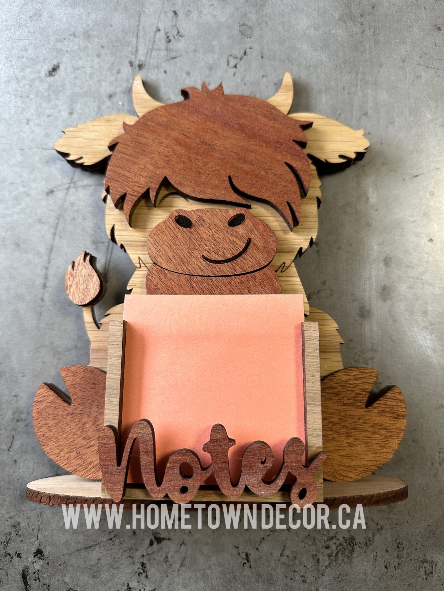 Highland Cow Note Holder