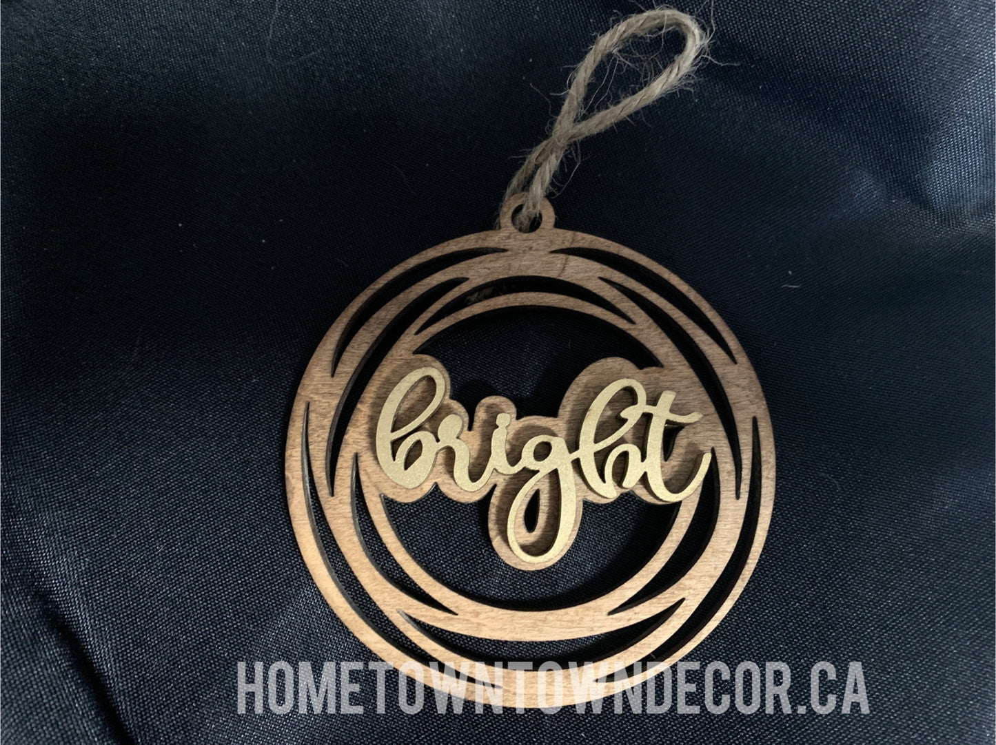 Wooden Spiral ornaments with Christmas words