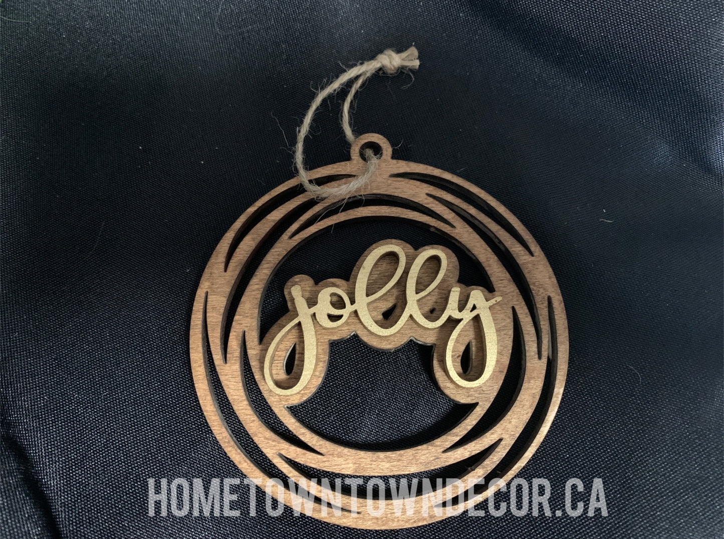 Wooden Spiral ornaments with Christmas words