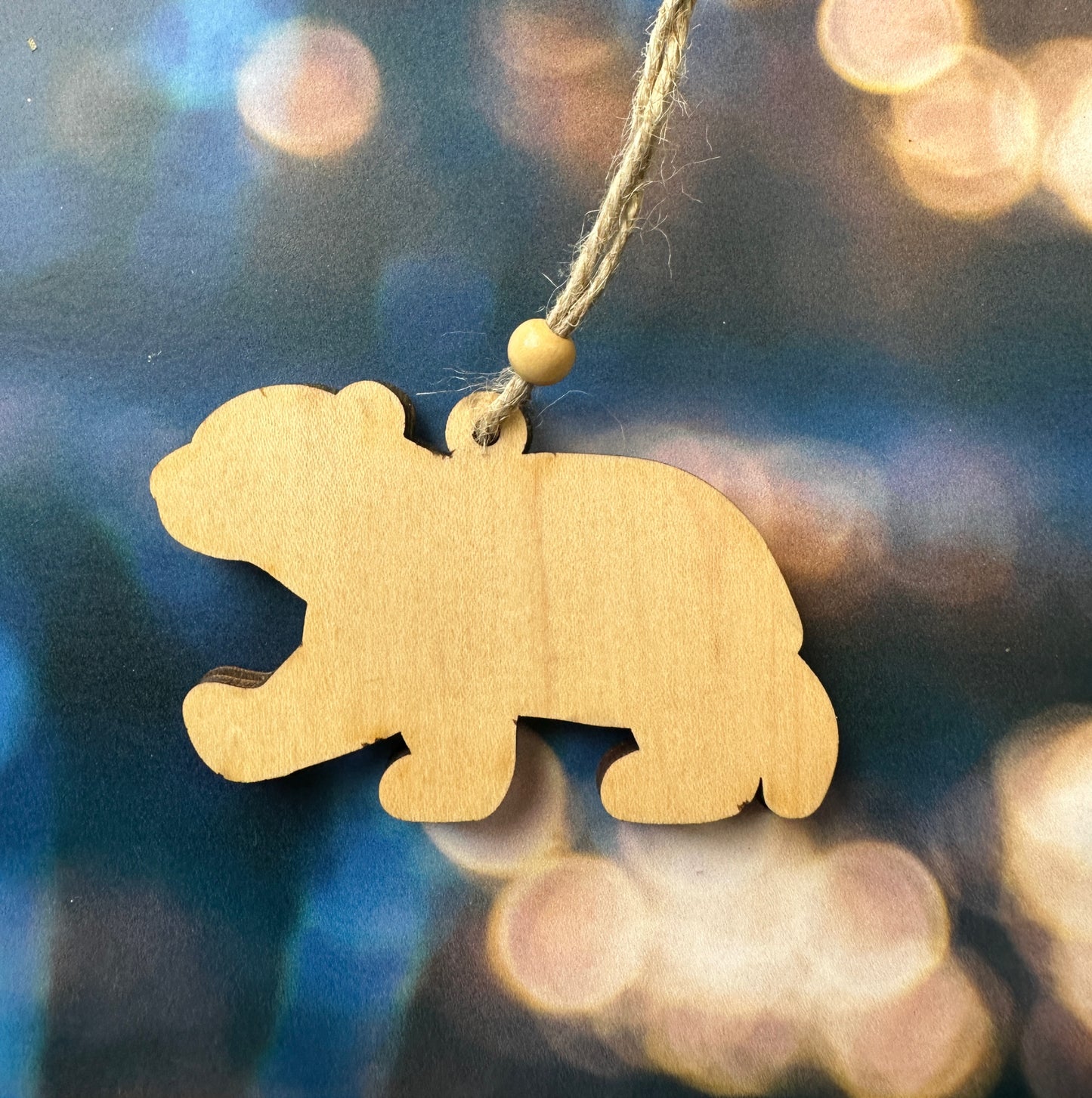 Bear Family wooden ornaments