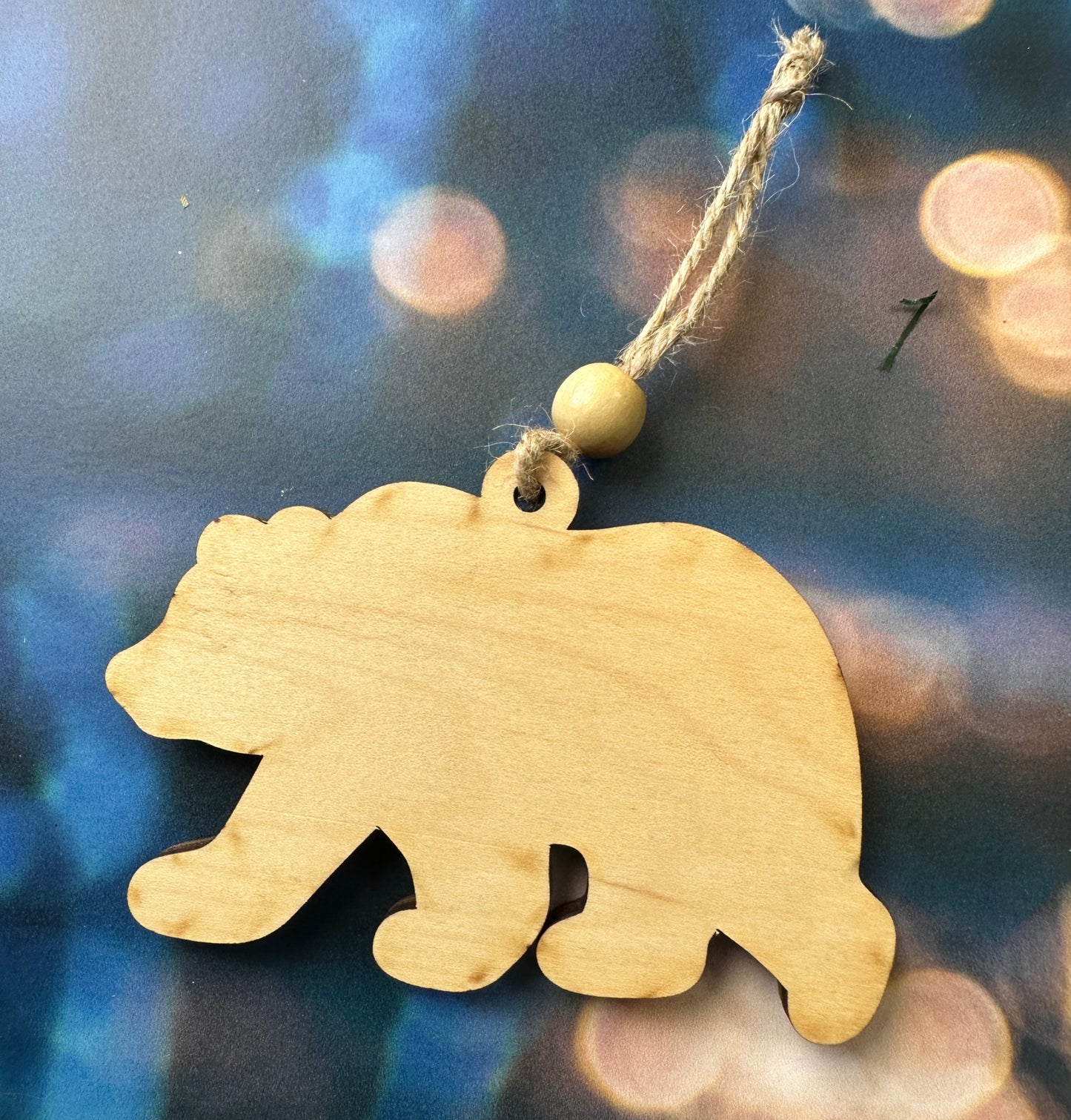 Bear Family wooden ornaments