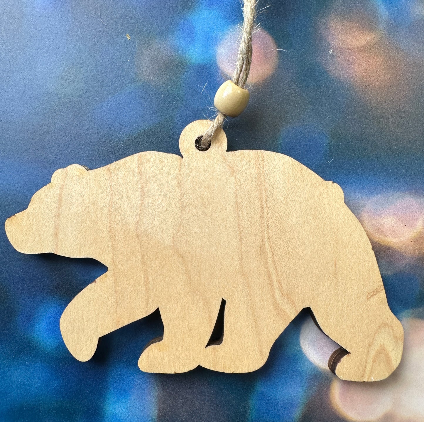 Bear Family wooden ornaments