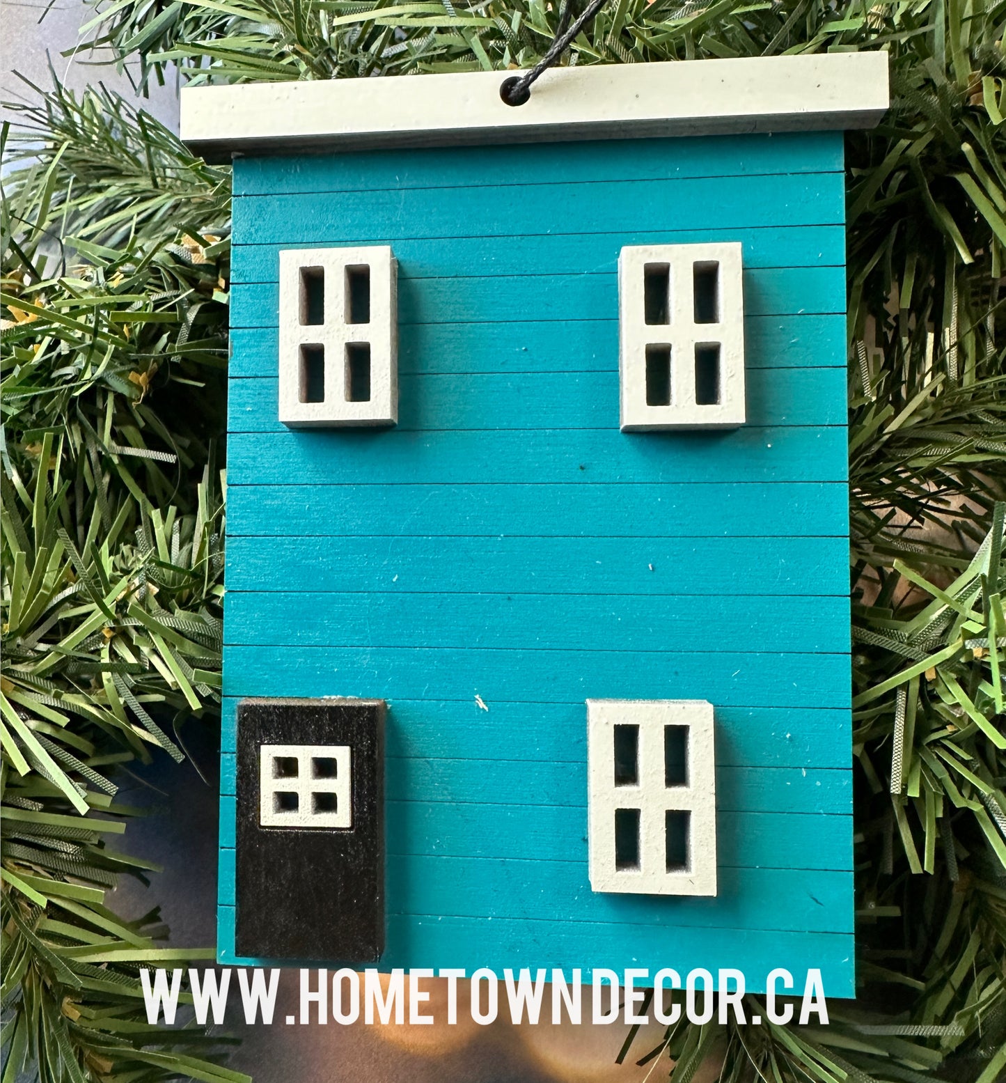 Jellybean Row Houses St.John's Newfoundland ornament Blue