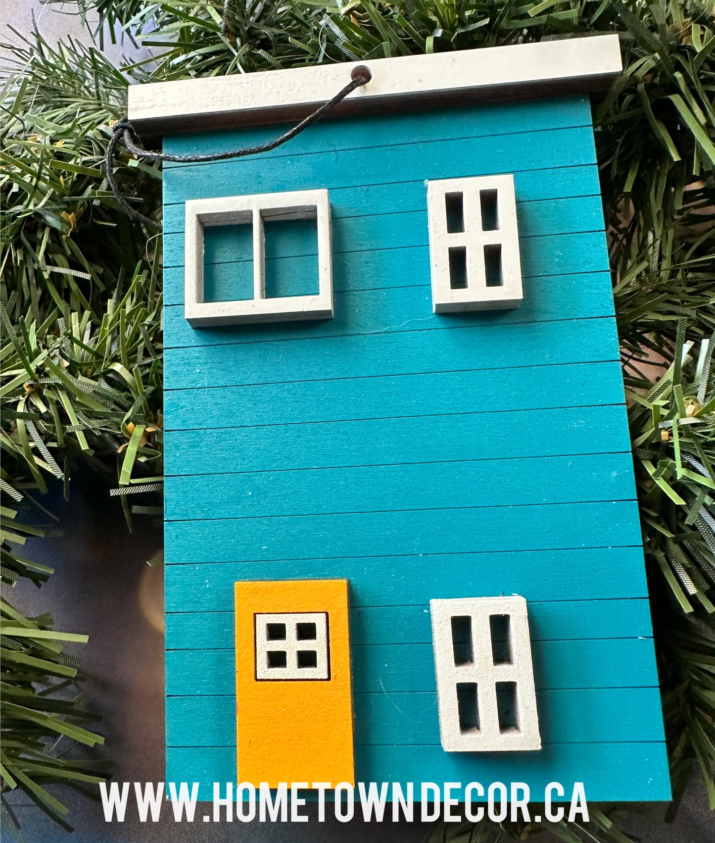 Jellybean Row Houses St.John's Newfoundland ornament Blue