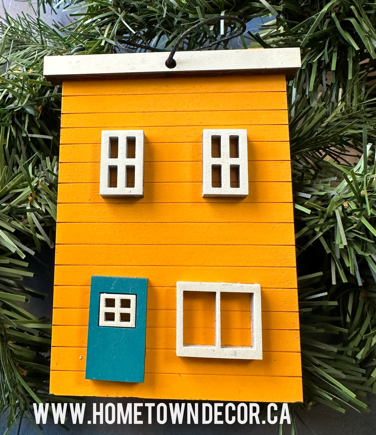 Jellybean Row Houses St.John's Newfoundland ornament Yellow