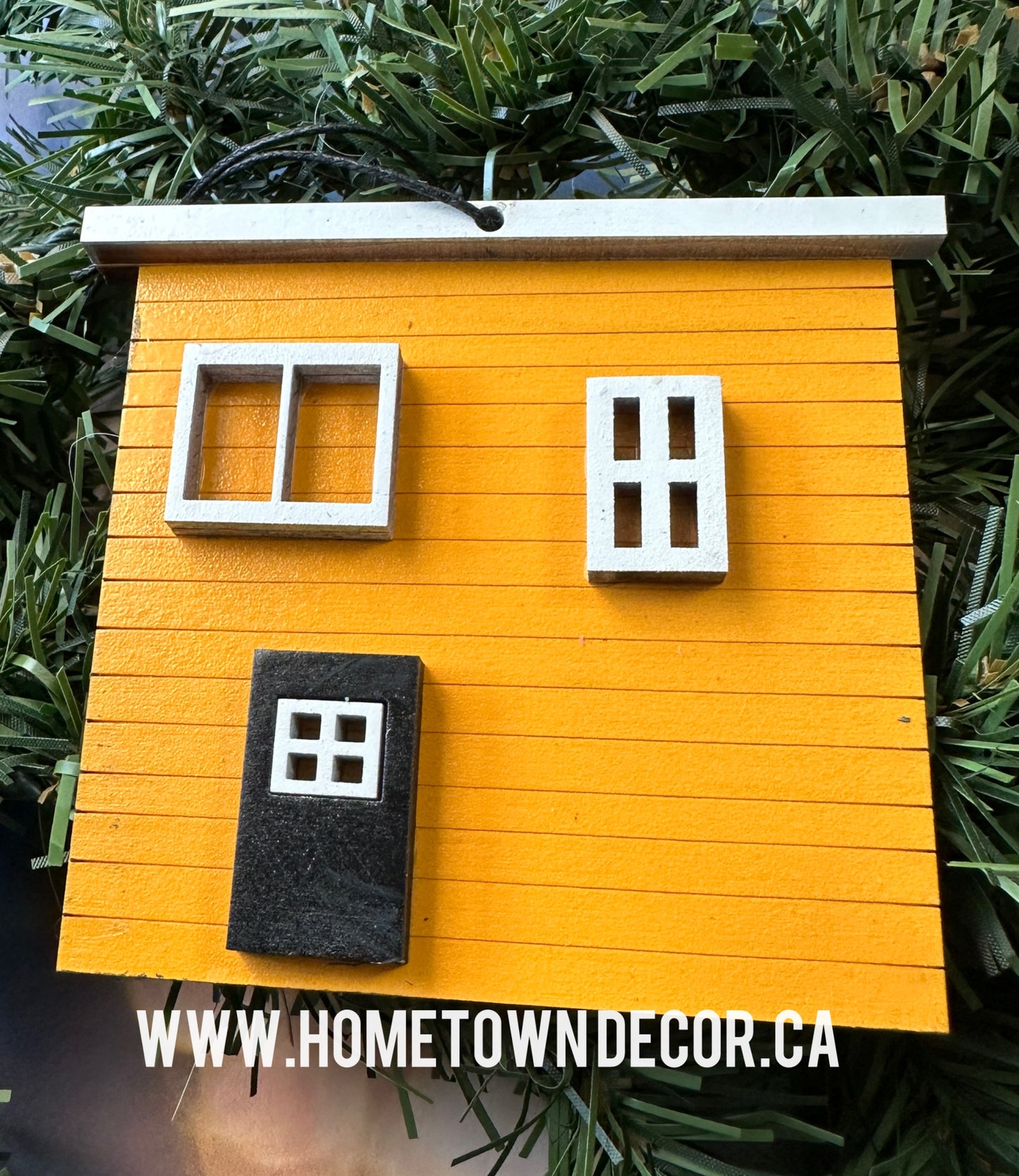 Jellybean Row Houses St.John's Newfoundland ornament Yellow