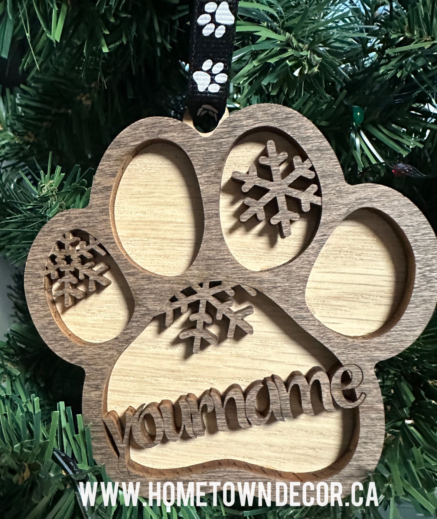 Personalized Pet Paw ornament