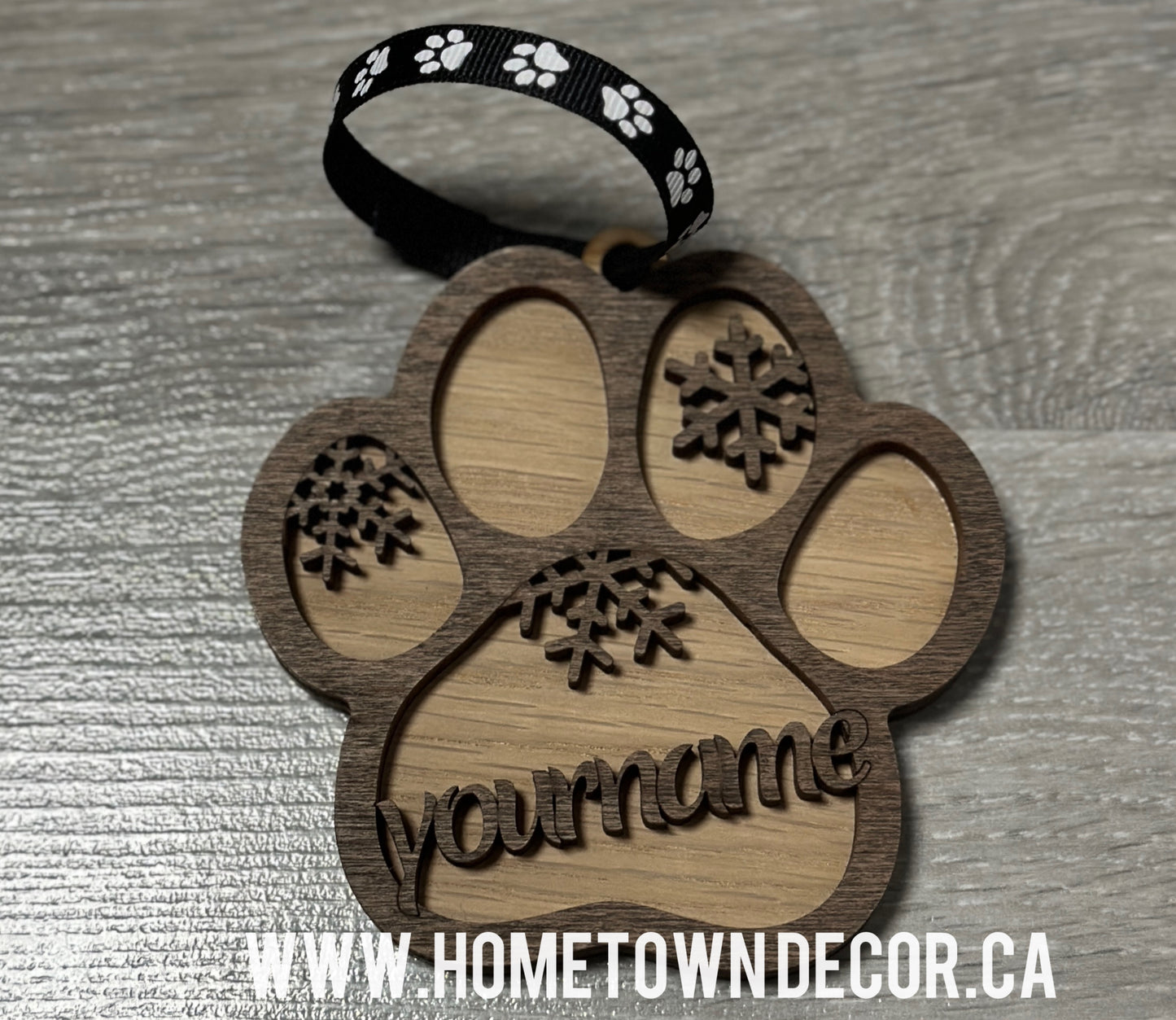 Personalized Pet Paw ornament