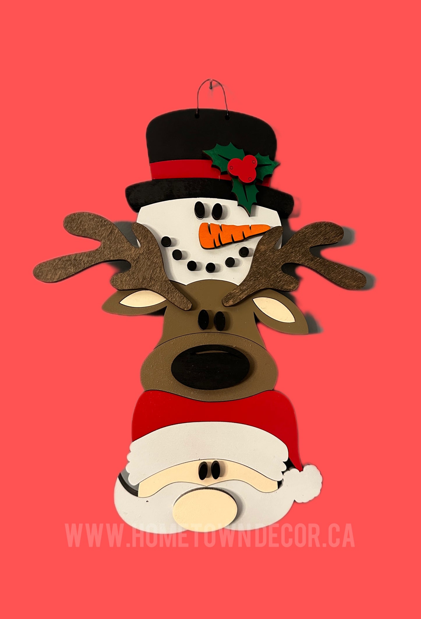 Snowman, Reindeer, Santa Stack Sign DIY Kit