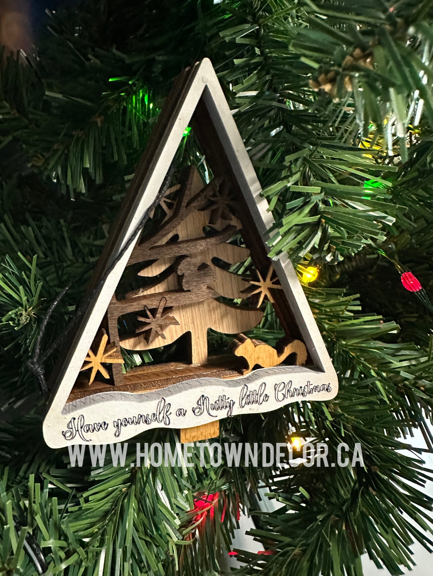 Woodland Animals in Trees four layers Ornaments or for Decor