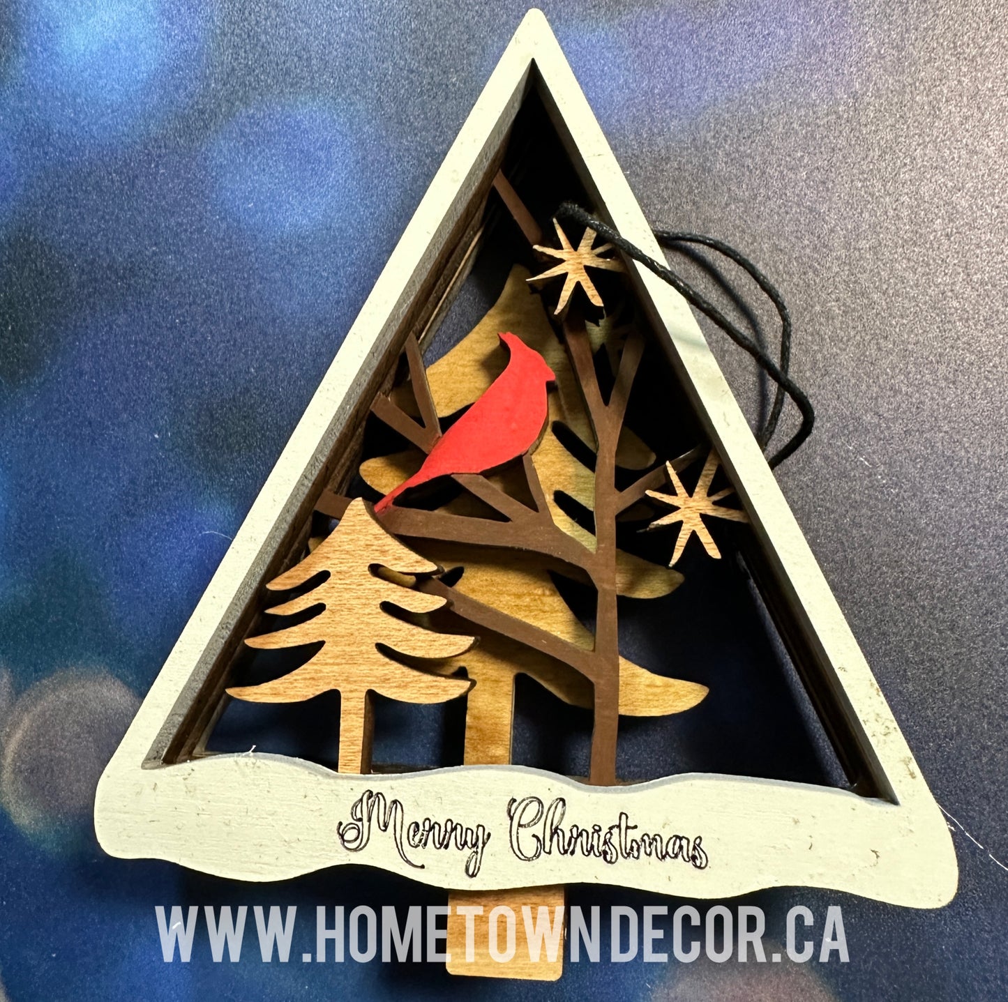 Woodland Animals in Trees four layers Ornaments or for Decor