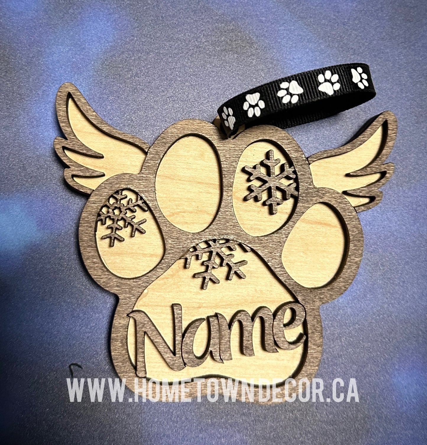 Personalized Pet Paw with wings