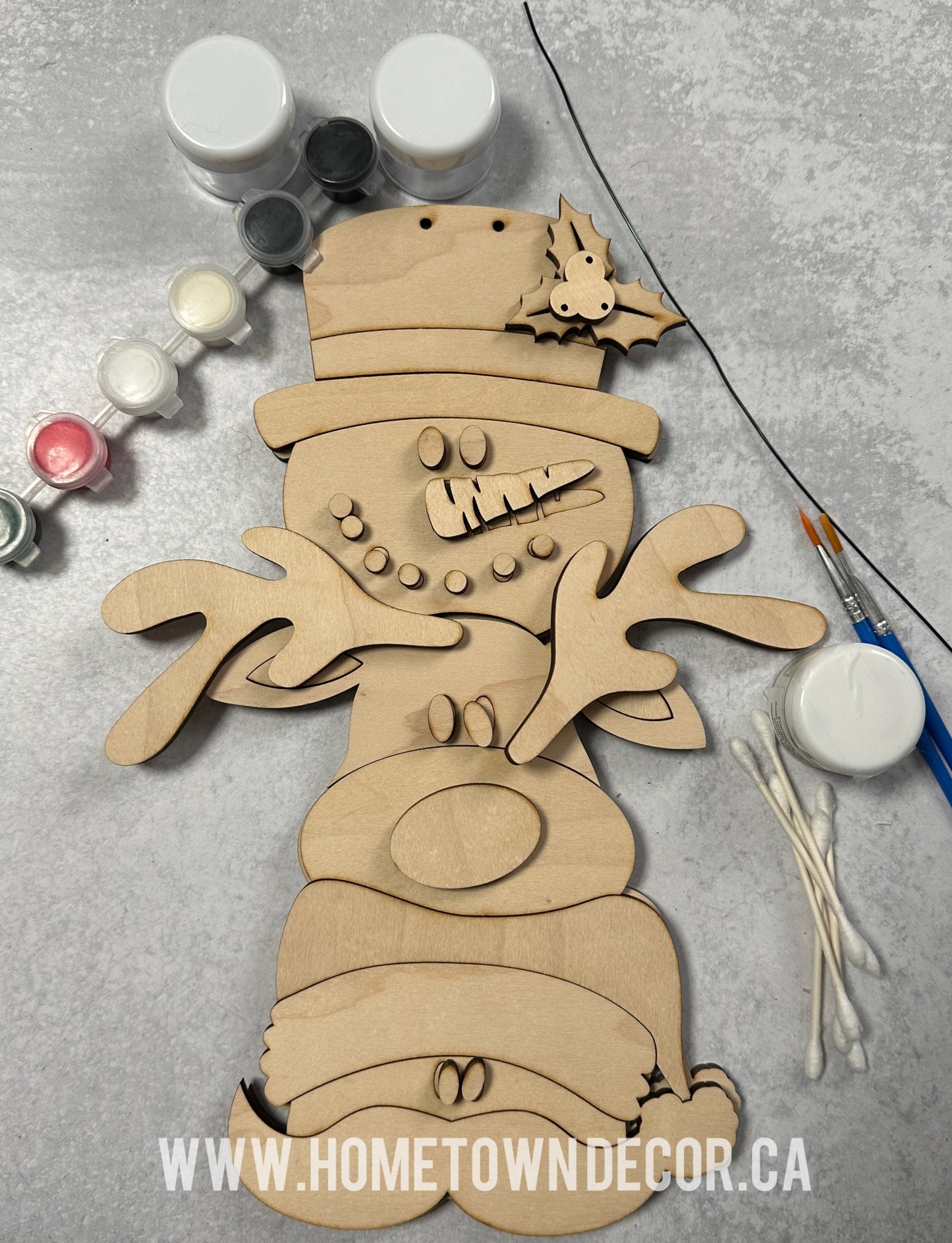 Snowman, Reindeer, Santa Stack Sign DIY Kit