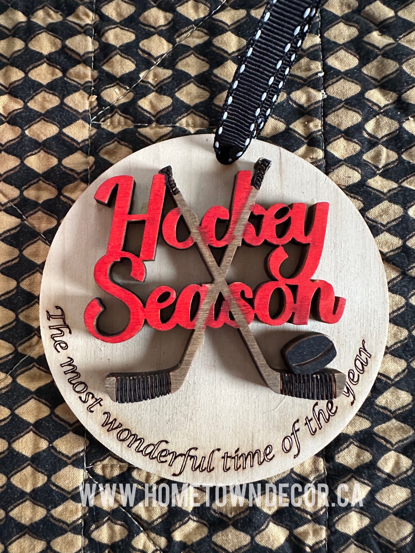 The most wonderful time of the year Hockey season ornament