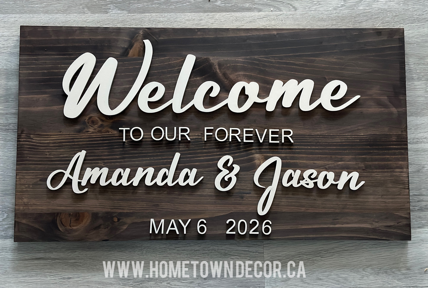 Wedding welcome sign with different options