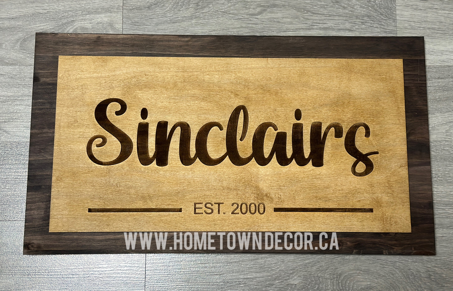 Name Sign - Engraved name and date