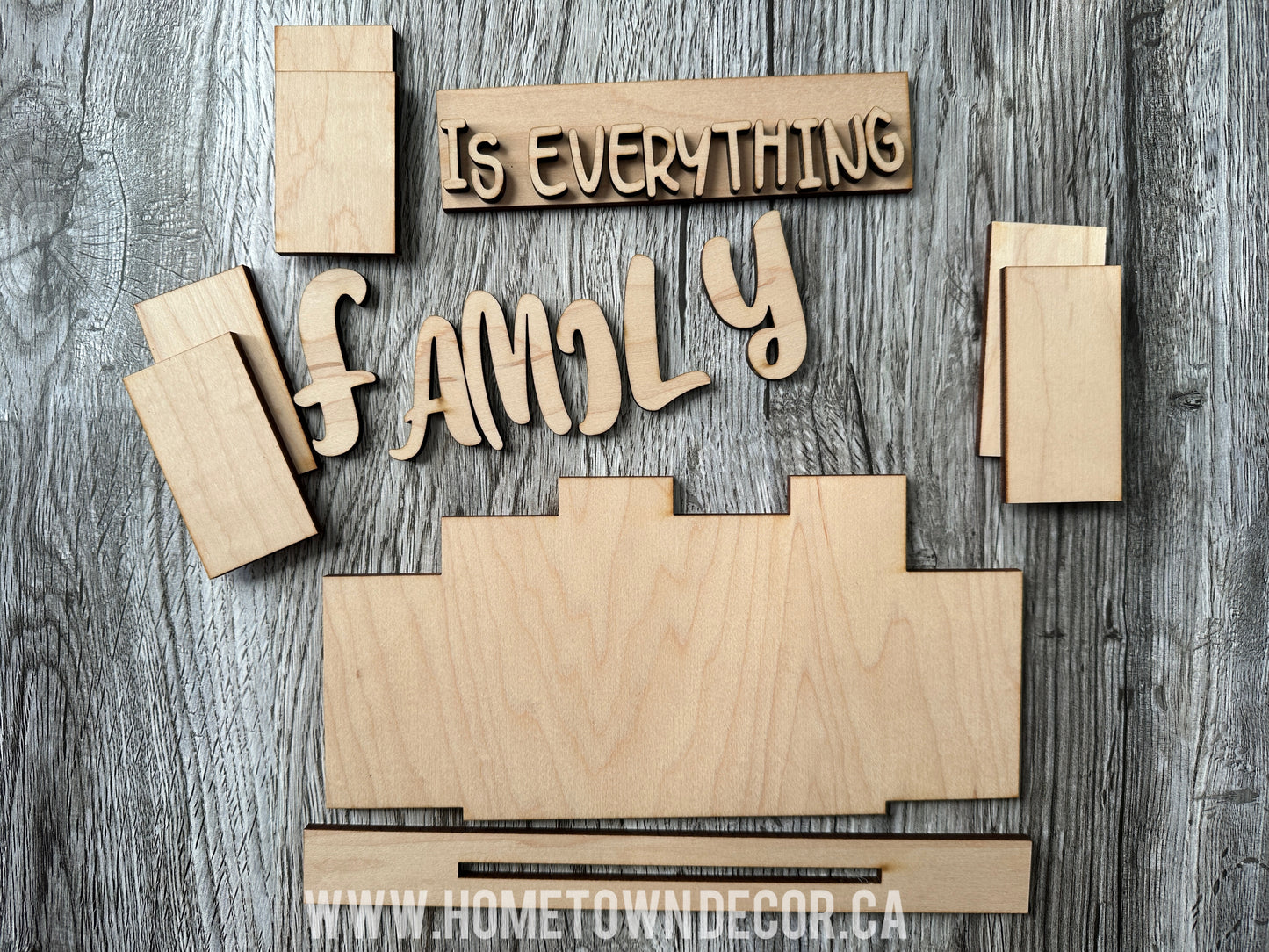Family is everything wooden word Block kit