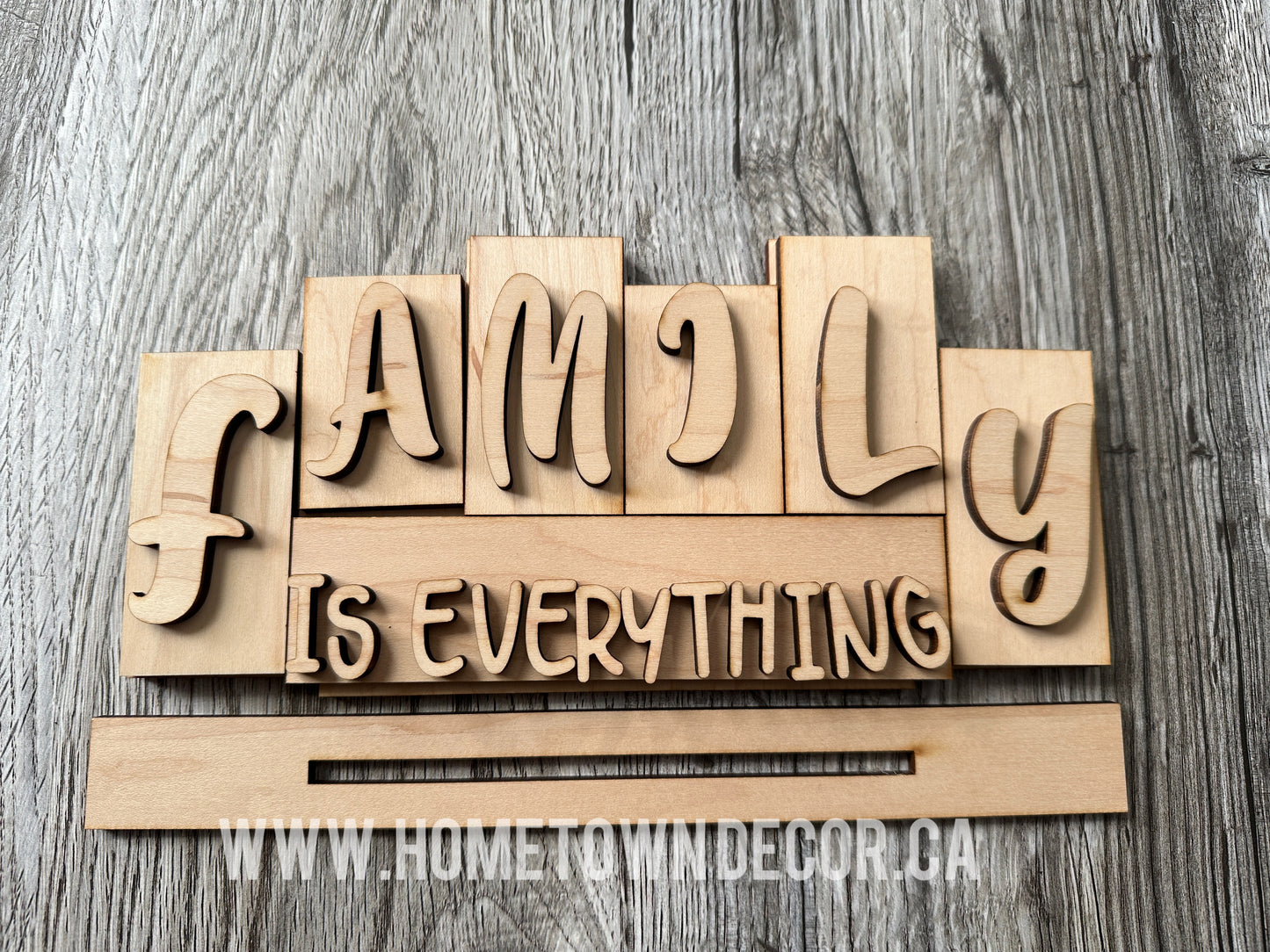 Family is everything wooden word Block kit