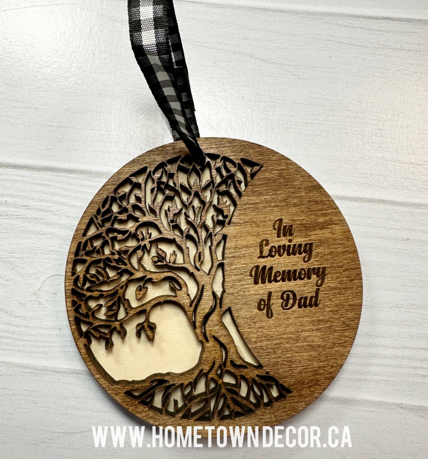 Living Tree Dad Memorial Ornament