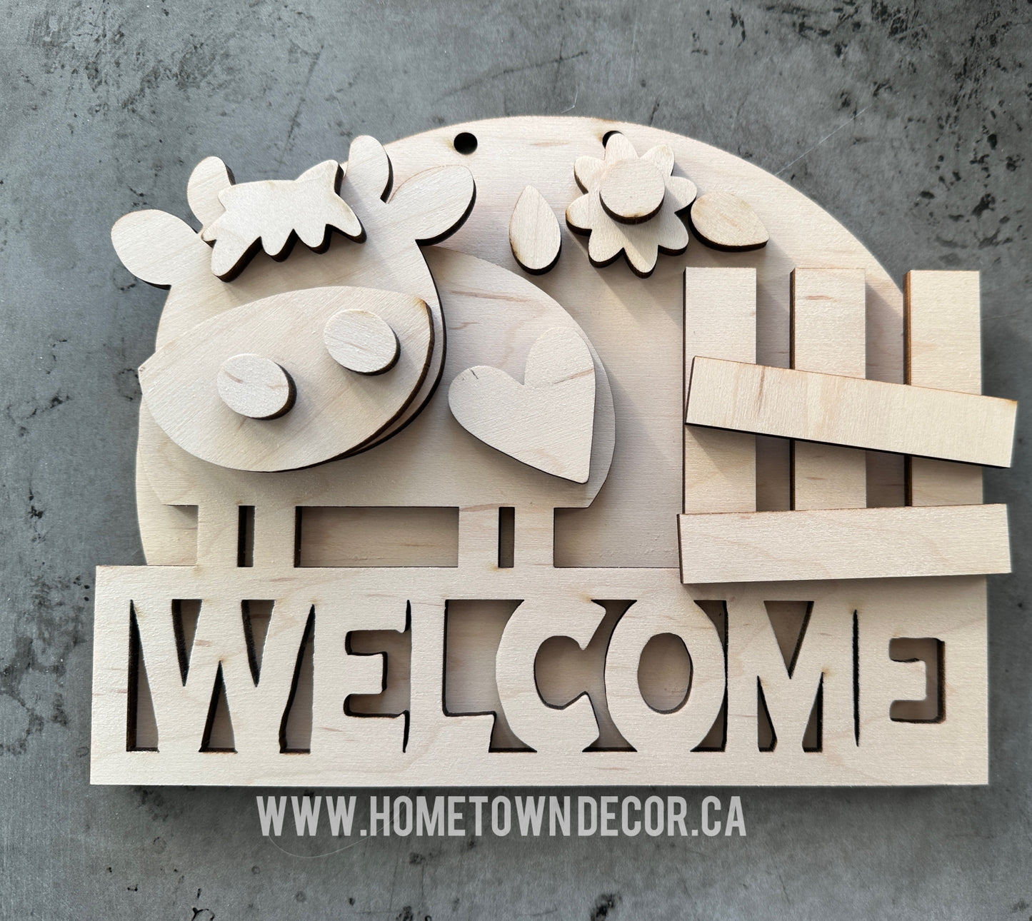 Welcome Cow sign DIY Kit