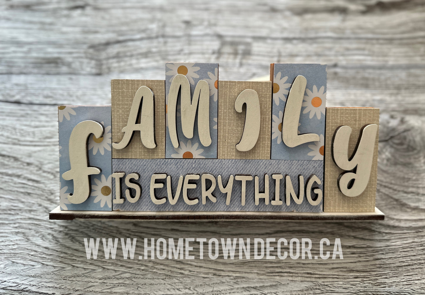 Family is everything wooden word Block kit