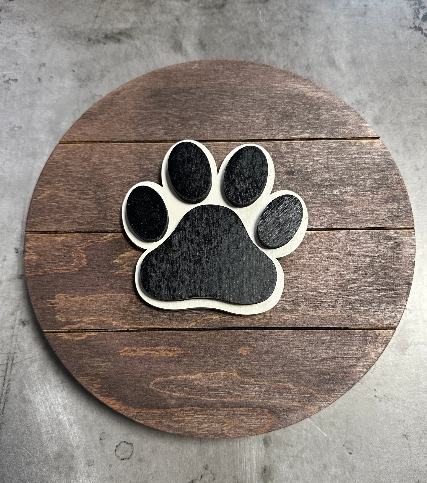 Dog Leash Holder Personalized  Round