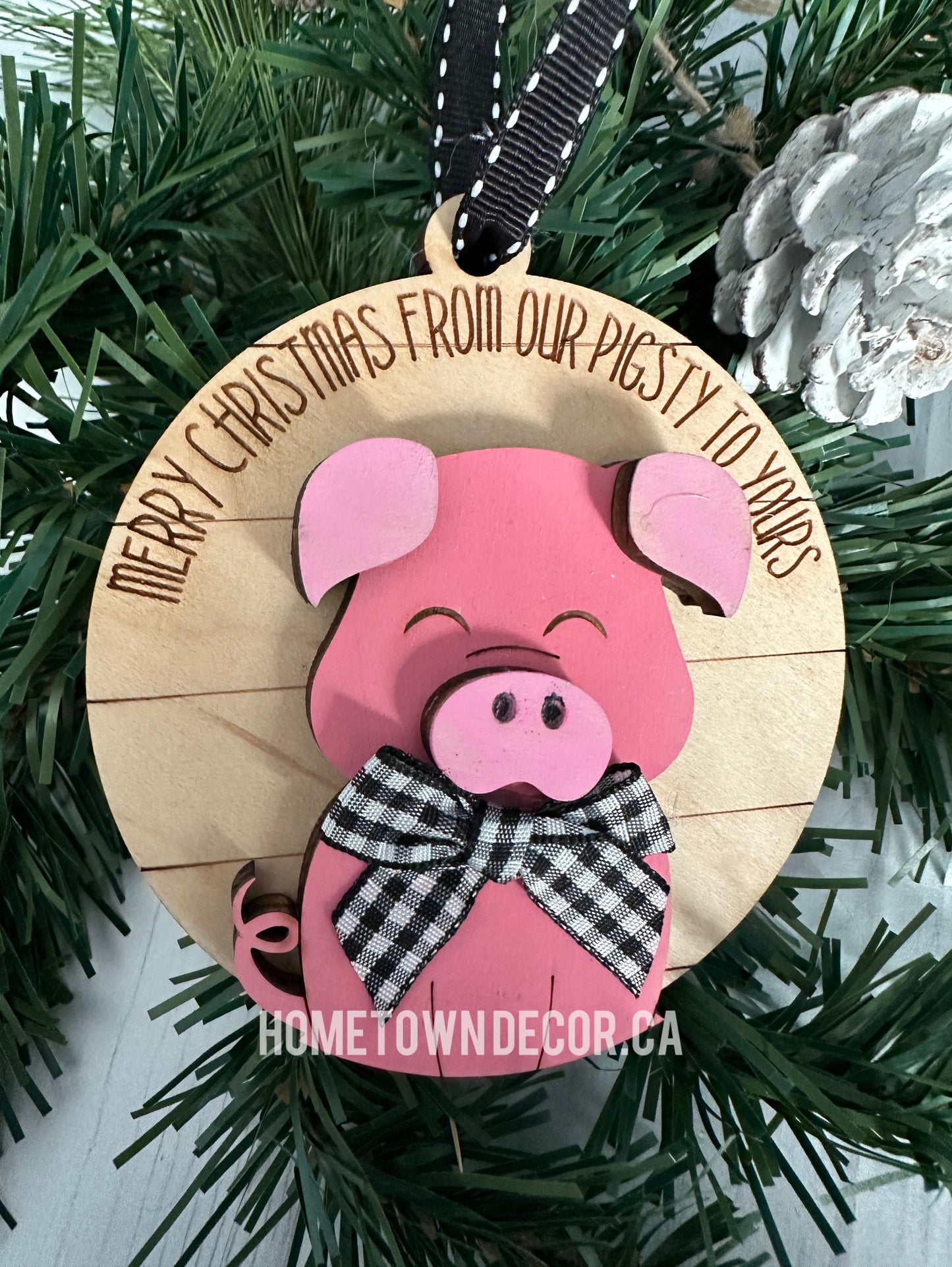 Farm Pig Christmas ornament