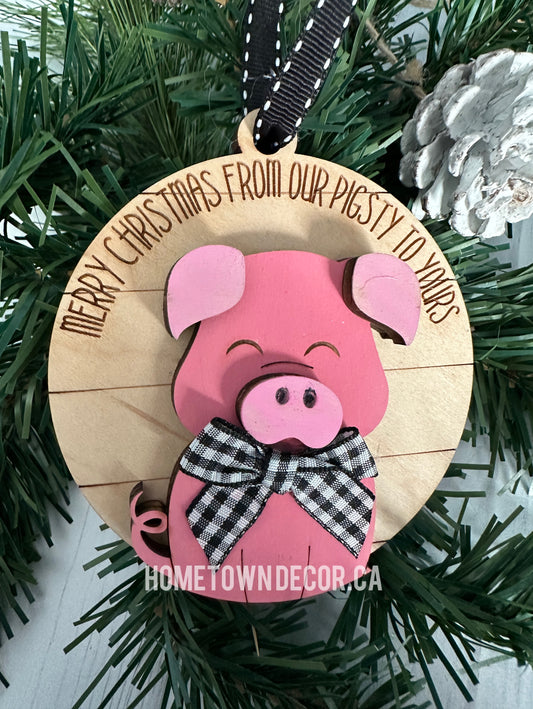 Farm Pig Christmas ornament
