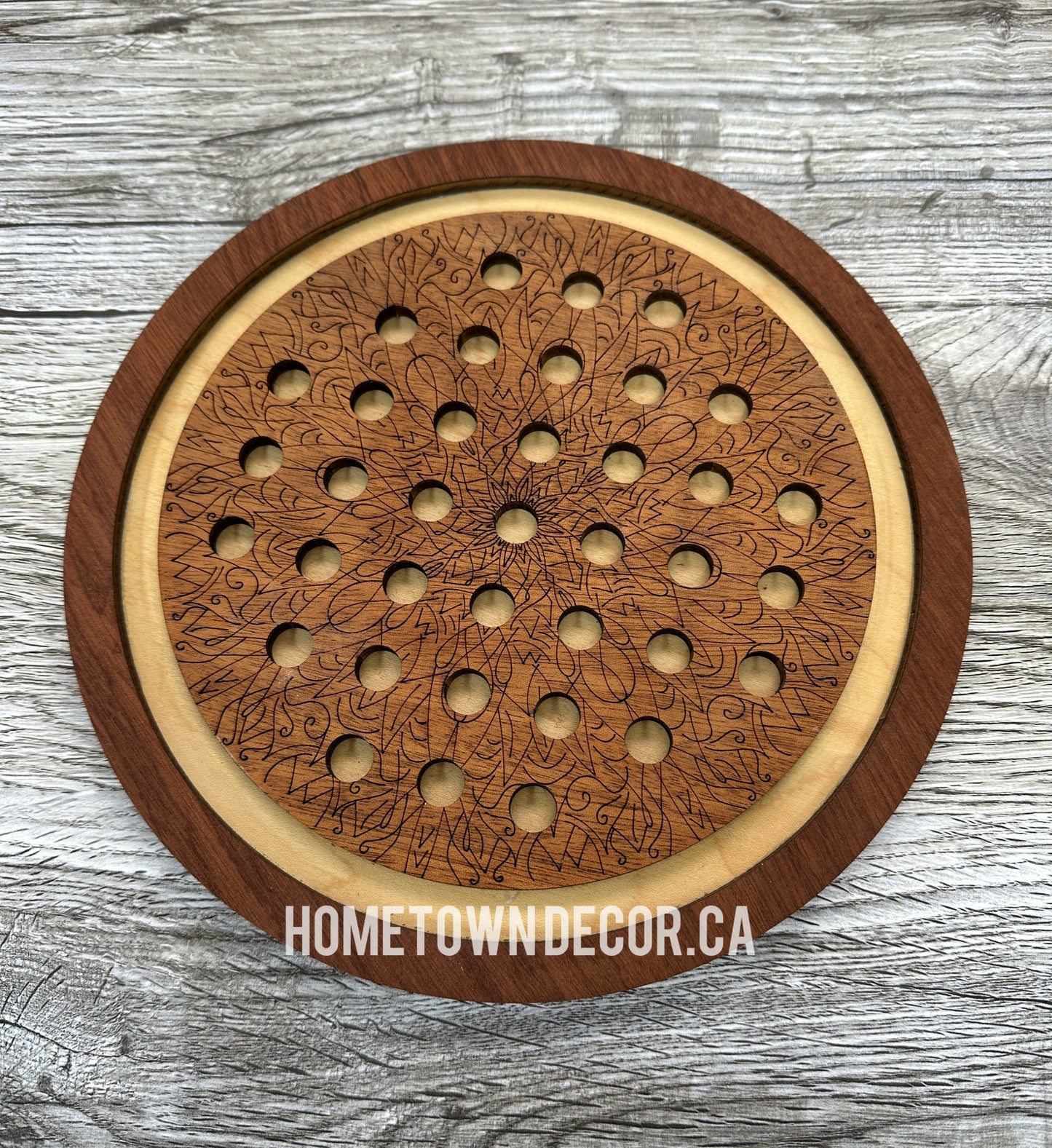 Marble solitare/ Fox and Geese wooden game