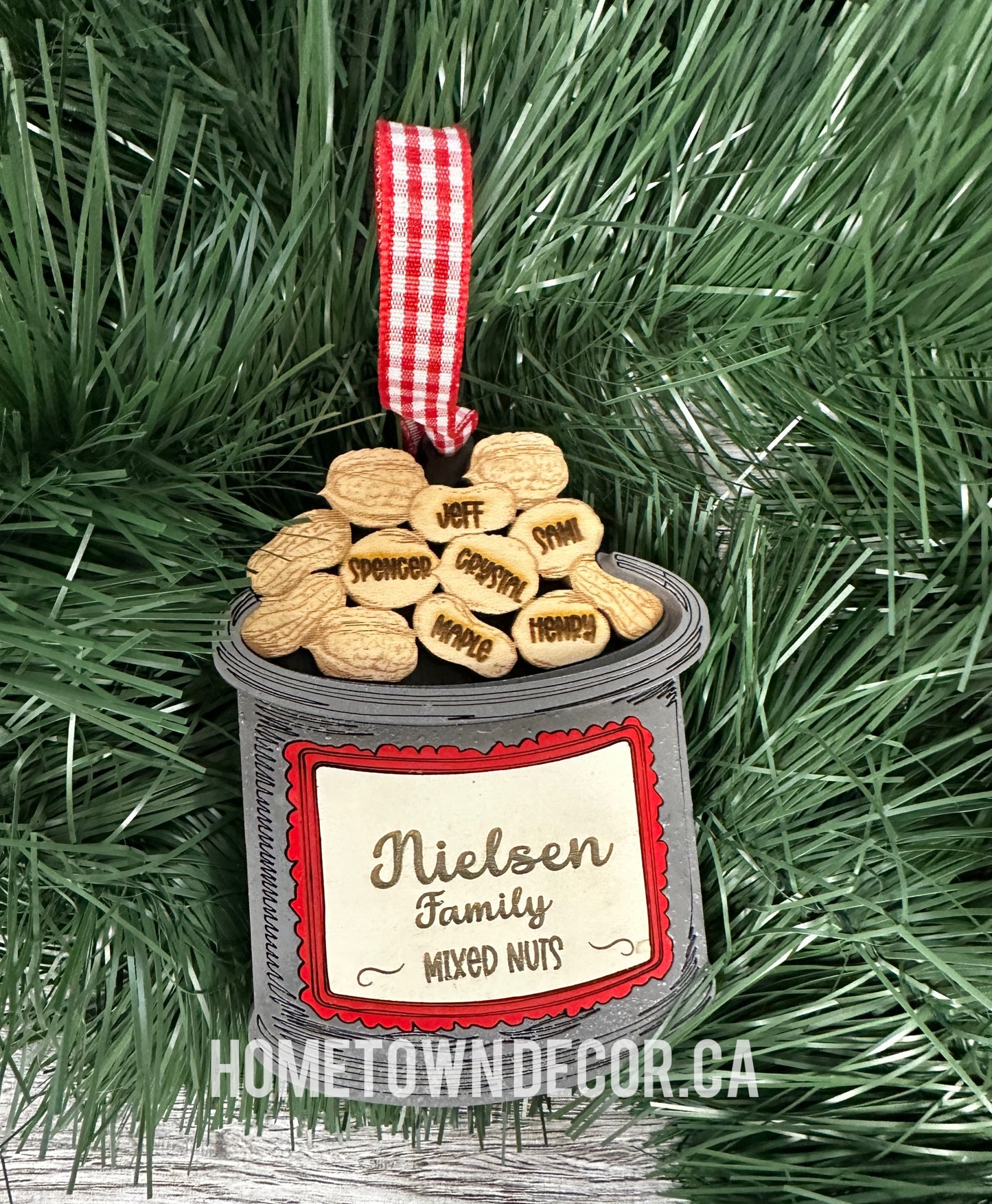 Personalized Family Mixed Nuts ornament