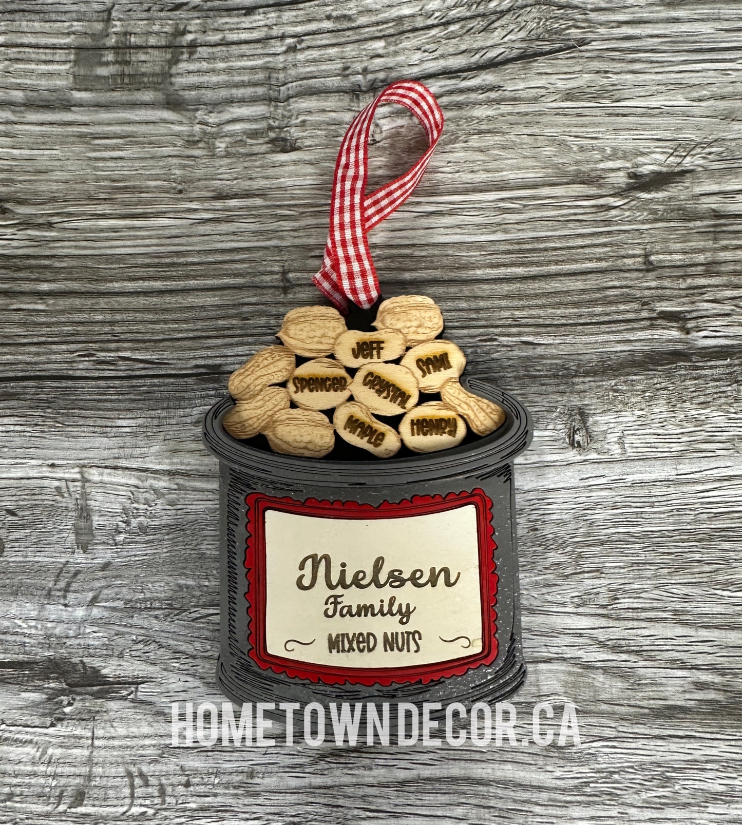 Personalized Family Mixed Nuts ornament