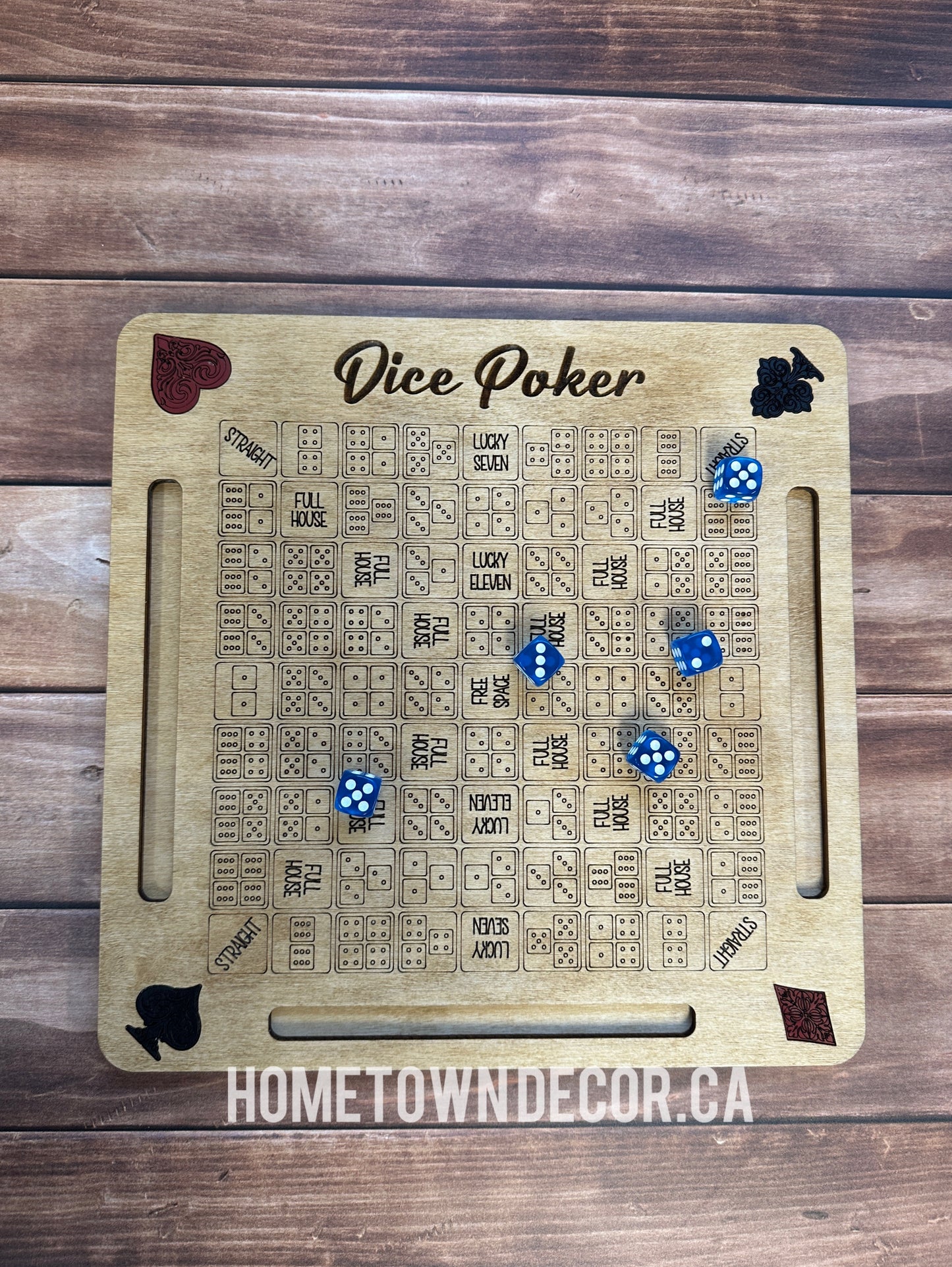 Dice Poker wooden game