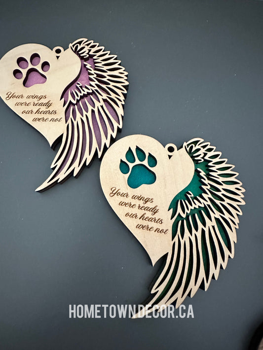 Pet Memorial item for cat or dog with wings