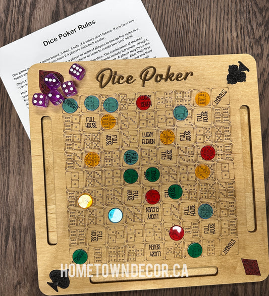 Dice Poker wooden game