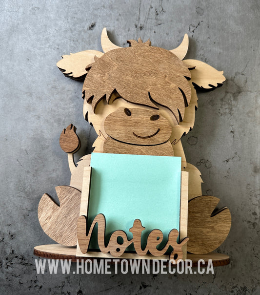 Highland Cow Note Holder