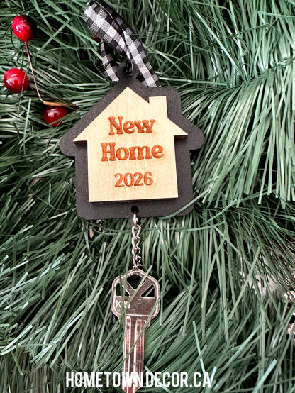 New Home 2026  Christmas ornament with hanging key