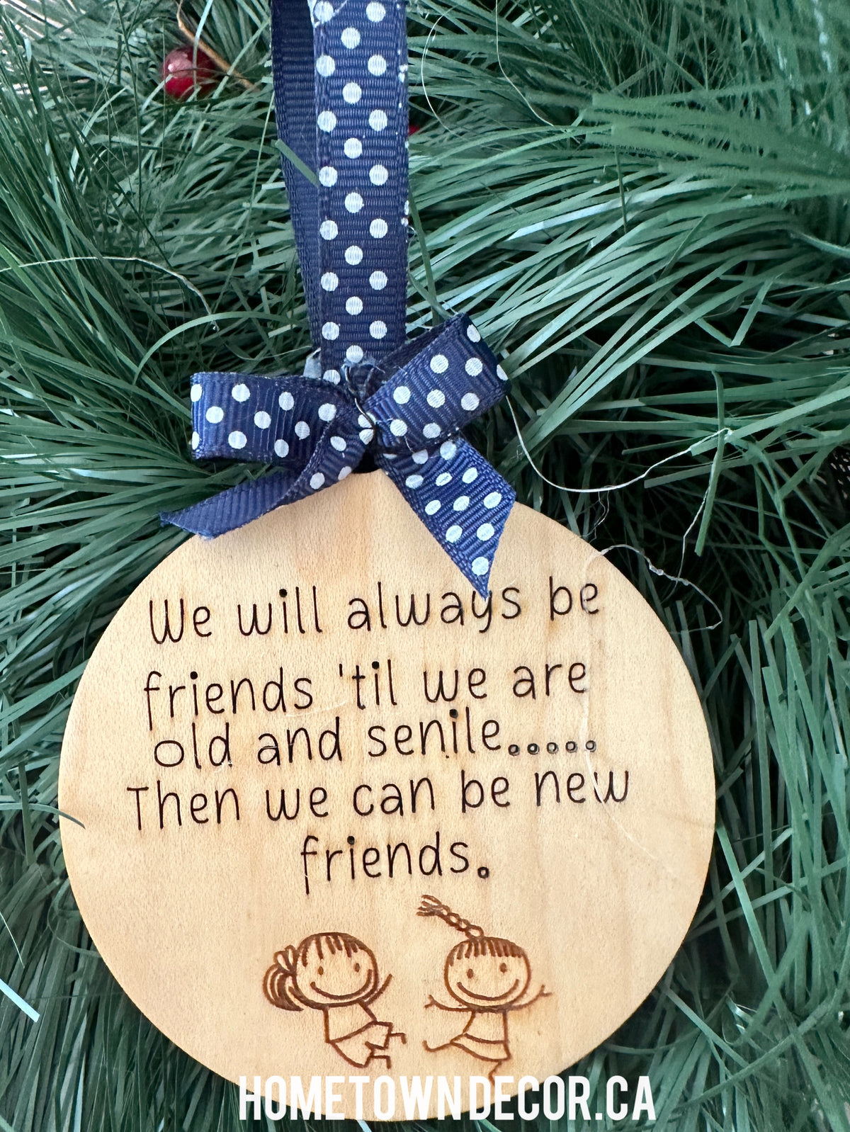 Old Friends/ New Friends Christmas Ornament