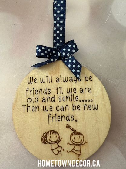 Old Friends/ New Friends Christmas Ornament