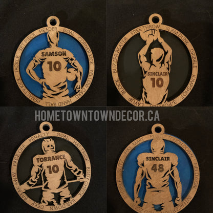 Personalized Sports themed Ornament