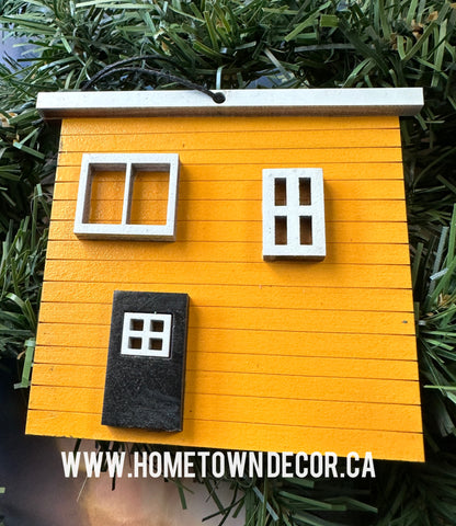 Jellybean Row Houses St.John's Newfoundland ornament  Yellow